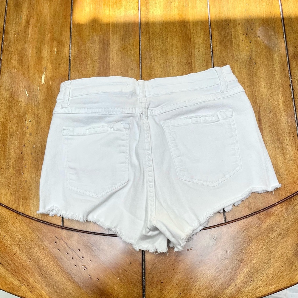 Klique B white denim shorts